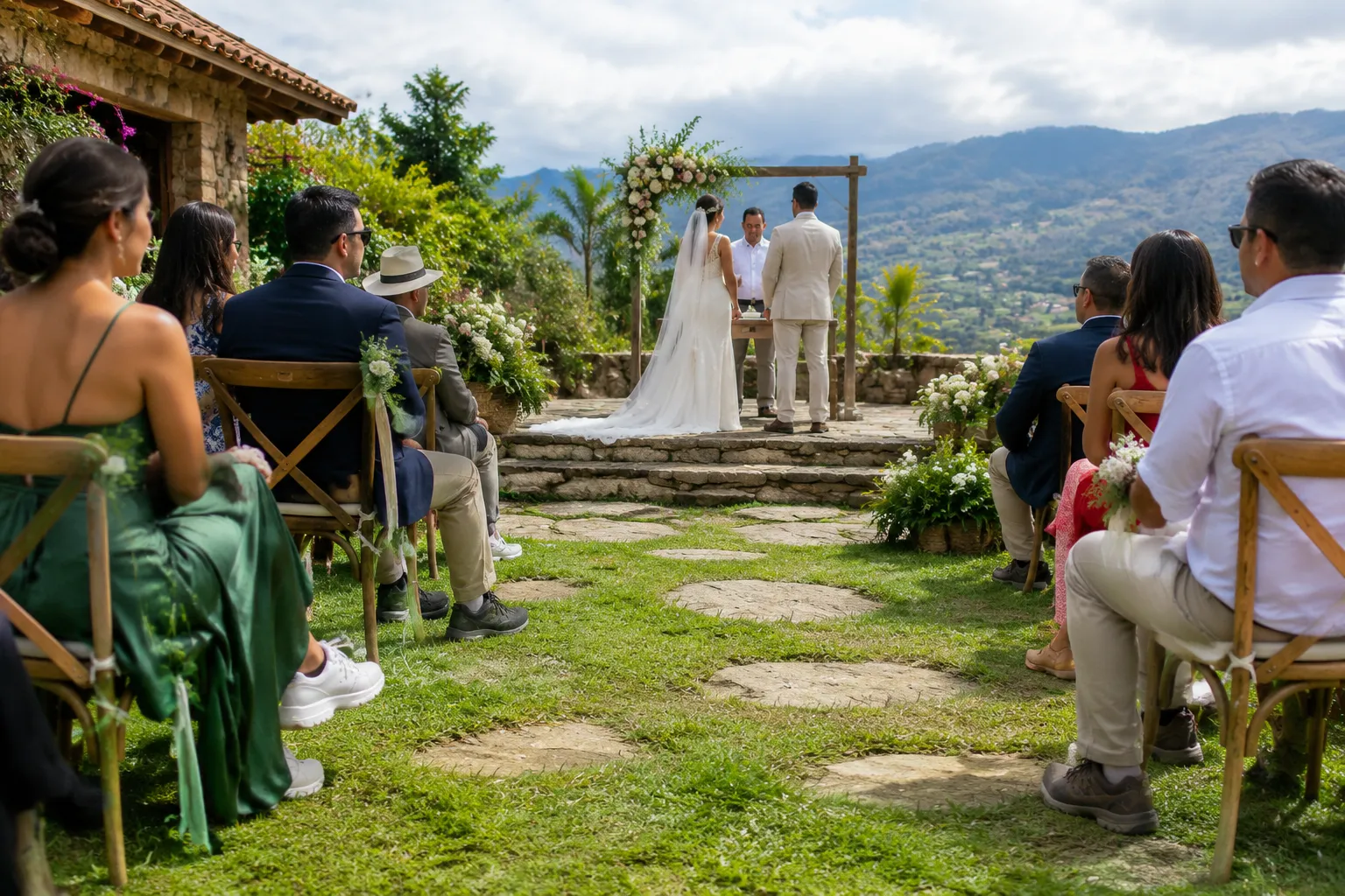 Outdoor wedding venue surfaces and practical footwear considerations